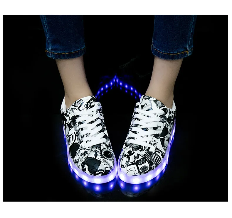 Детская обувь с usb-зарядкой светящиеся кроссовки детские светящиеся кроссовки для мальчиков и девочек ботинки со светодиодами кроссовки с светящейся подошвой