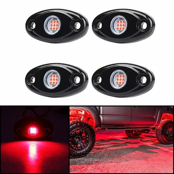 

4 Pods LED Rock Lights Kit Waterproof Underglow LED Neon Trail Rig Lights for Jeep Truck ATV Raptor Offroad Boat