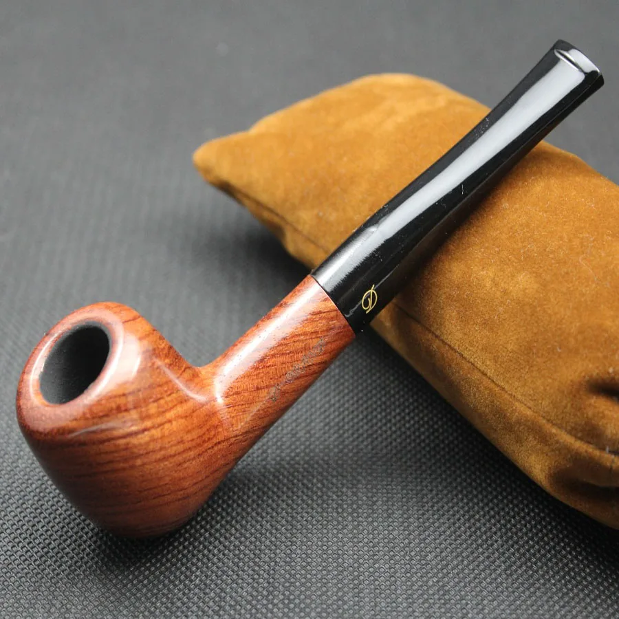 Handmade Rosewood Tobacco Smoking Pipe Red Wood Wooden Straight Smoke Pipe + Pouch + Stand/Holder 10pcs 9mm Filters DB083 tobacco pipe tobacco smoking accessories herb smoking pipe smoking pipe tobacco grinder