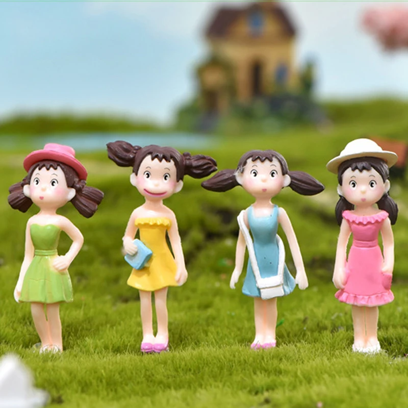 1PCDIY Doll Figurines Mini Dolls Model Micro Landscape Fairy Garden Cartoon Gnomes Figurine Ornaments Decoration Miniature