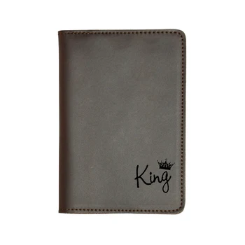 

Engraved King Travel Cover Men Passport Wallet Credit Card Holder Custom Name Passport Card Holders
