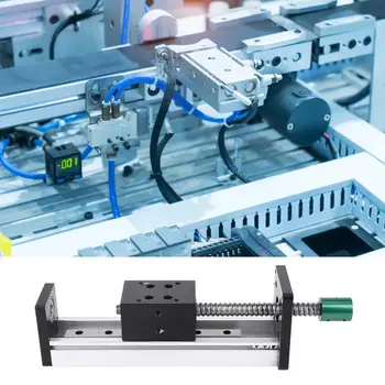 

Aluminum Alloy Linear Guide Rail Slide Ball Screw Motion Table 800mm Effective Stroke Linear Reciprocating Application