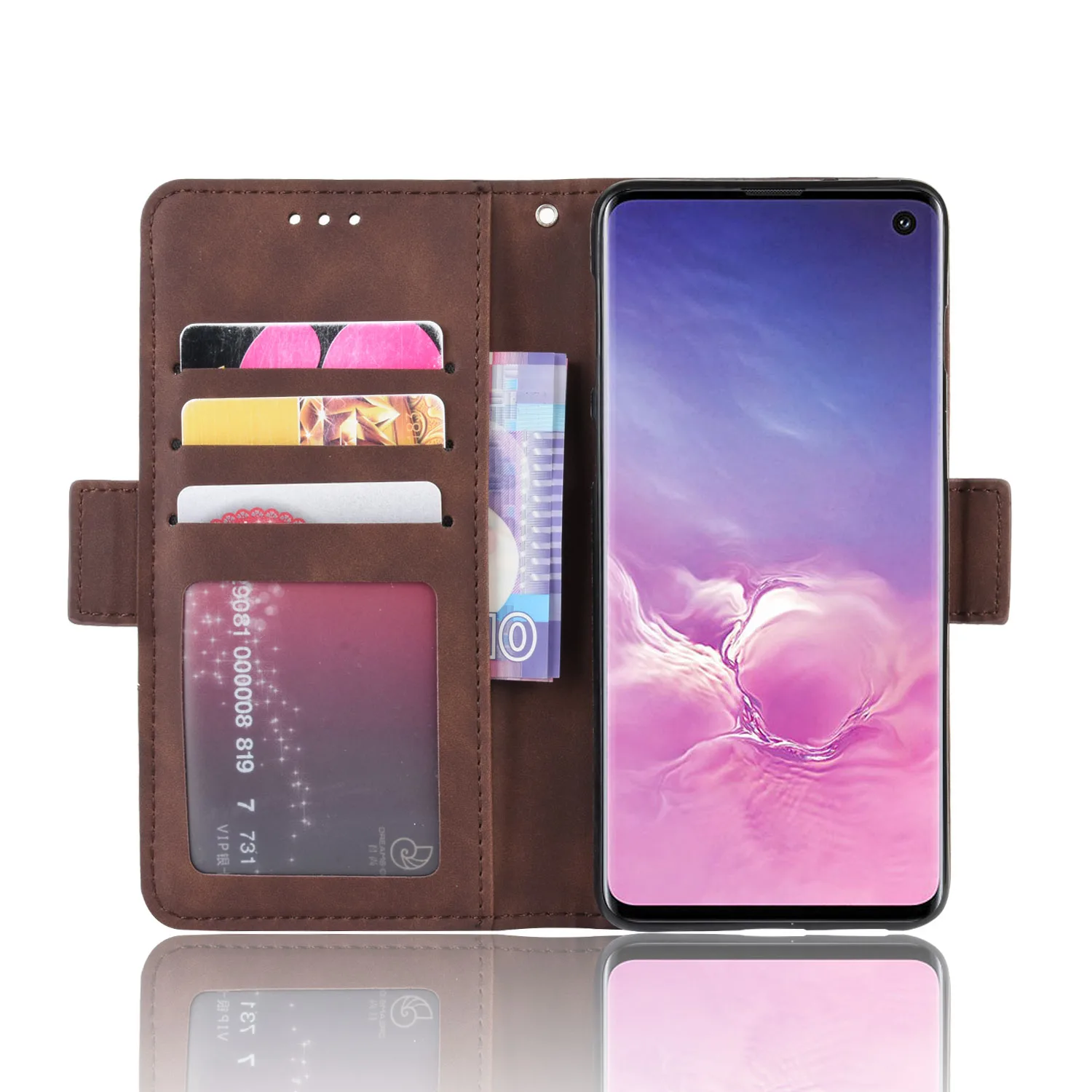 Чехол-кошелек s для samsung Galaxy S10 Plus, чехол с магнитной застежкой, откидной Чехол-книжка для S10 Lite, кожаный держатель для карт и фотографий, чехлы для телефонов