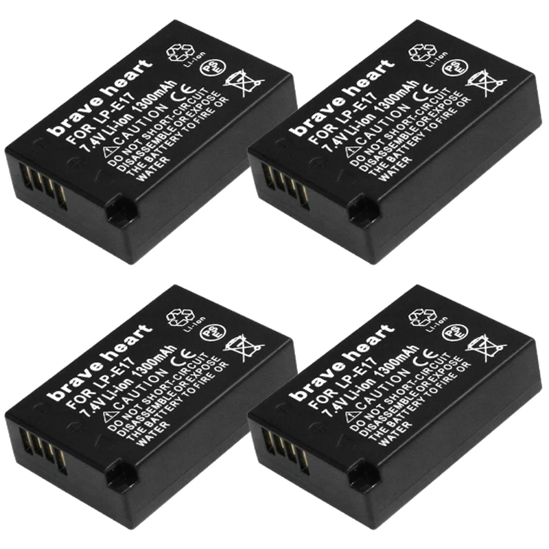 4 шт. аккумулятор LP E17 Аккумулятор для камеры Canon EOS M3 M5 M6 750D 760D T6i T6s 800D 8000D Kiss X8i LP-E17