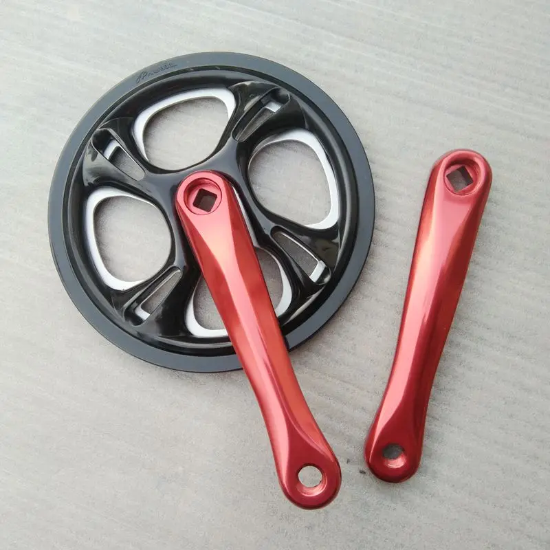 

bike Crankset square hole 170mm 48T single speed Cranks chain wheel Suit Suitable for refit folding Bicycle bmx bike Parts