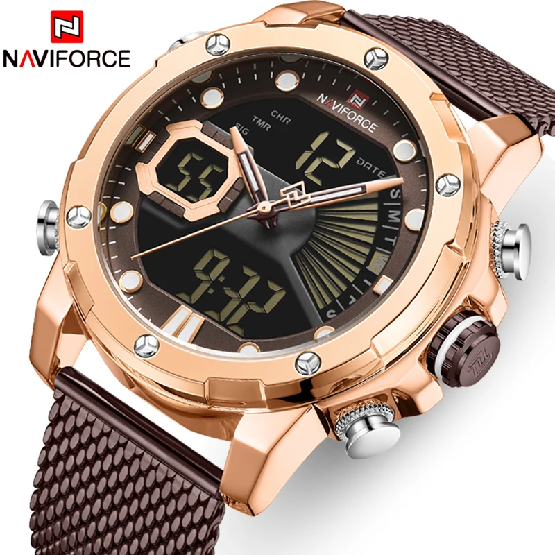 

NAVIFORCE New Generation Mens Quartz Watch Waterproof Business Man Watches Steel Strap Male Men Wrist Clock Relogio Masculino