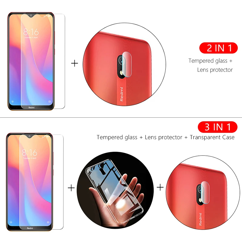 3-in-1-Case-Camera-protective-Glass-For-xiaomi-redmi-8-8a-8t-Screen-Protector-Lens (2)