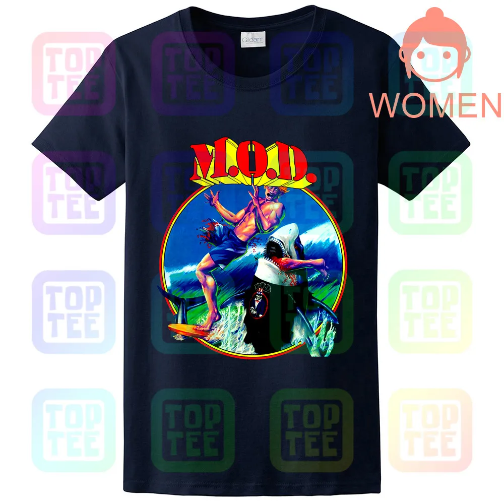 Women Navy M.O.D. SURFIN' M.O.D. Метод уничтожения S.O.D. Новая Серая Футболка CROSSOVER - Цвет: Women Navy