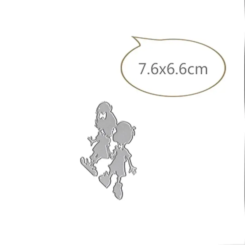 

Litter Girl Boy Metal Cutting Dies Stencil DIY Scrapbooking Album Stamp Paper Card Embossing Decor Craft