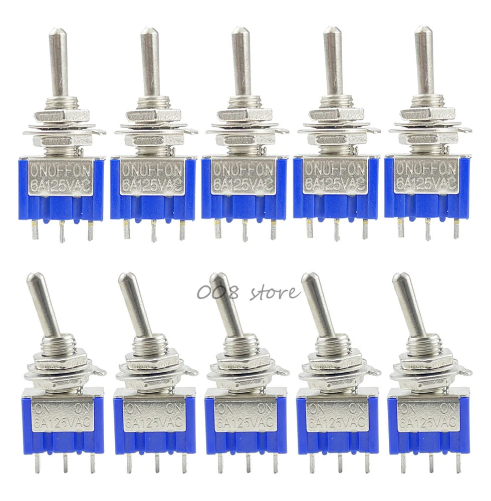10pcs Mts-103 /on-off-on / Mts-102 On-off 3 Pin 2/3position Mini ...