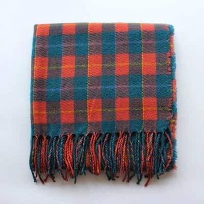 Роскошный брендовый клетчатый кашемировый шарф, зимний женский шарф, британский классический клетчатый шарф, теплая накидка для женщин, толстые длинные женские палантины - Цвет: as photo