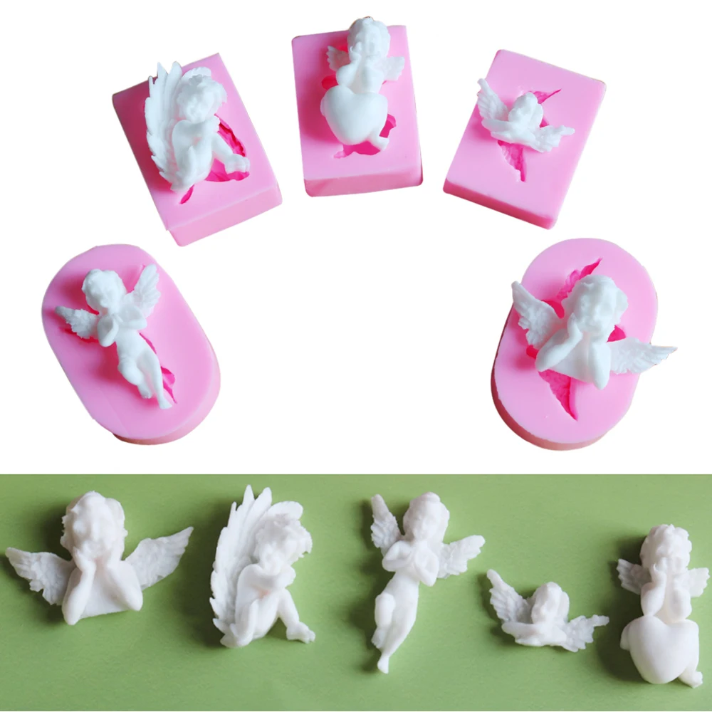 

Sugarcraft Angel Baby Silicone Mold Cake Decorating Tools Fondant Chocolate Resin Clay Mold Kitchen Baking Mould C388