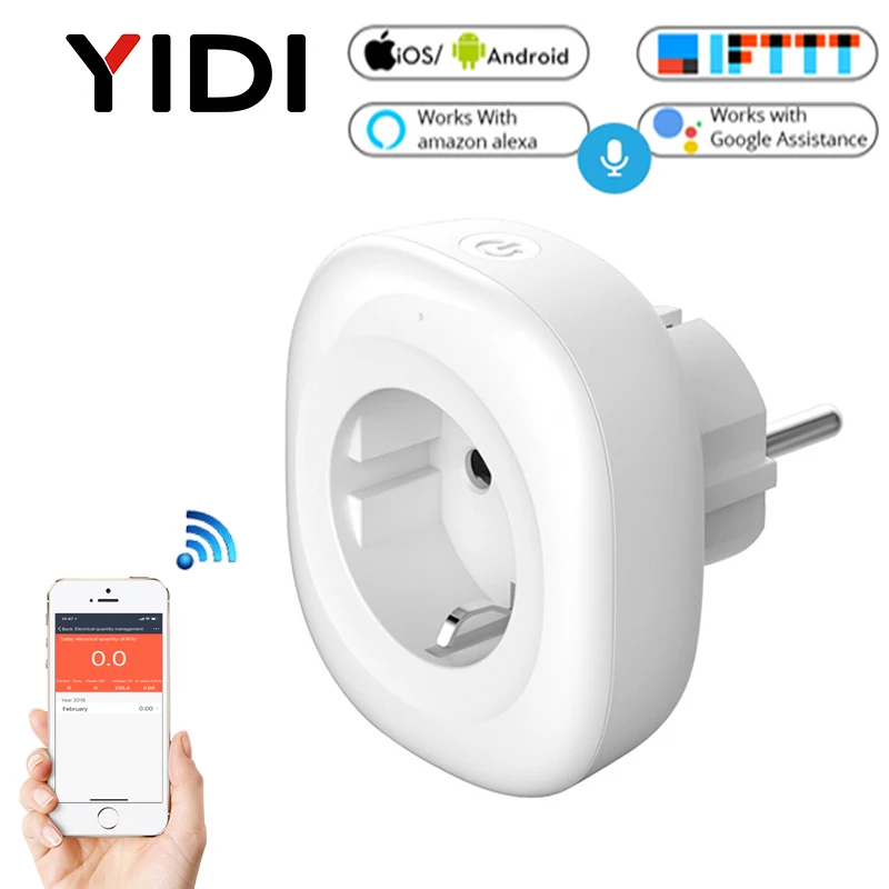 

EU Wifi Smart Socket with USB Wall Plug Electrical Outlets Gsm Power Socket with Timer Energy Monitor Mobile Control Smart Home