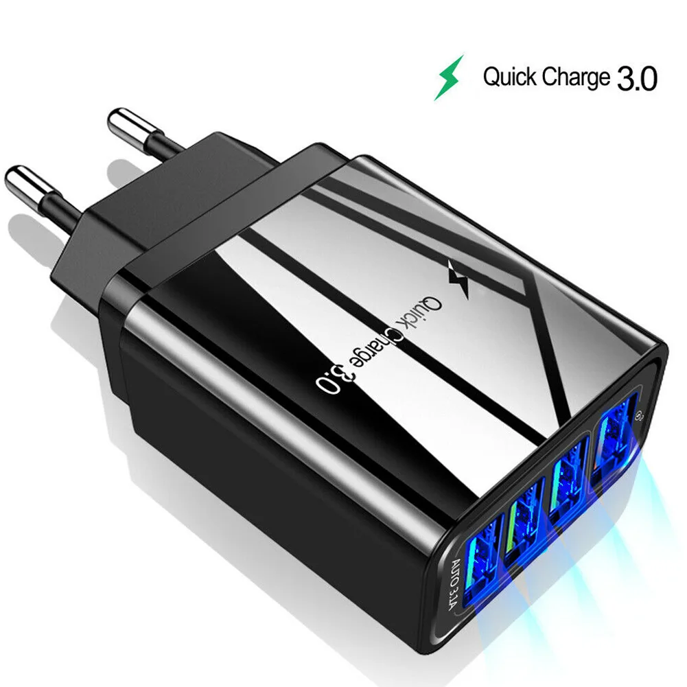 QC3.0 быстрое зарядное устройство 4 usb порта концентратор настенное адаптер питания