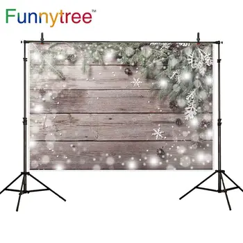 

Funnytree photographic background winter tree Christmas new Year Bokeh wood board backdrop photo photocall photobooth photophone