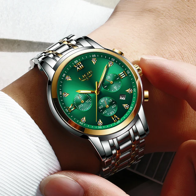 Reloj para hombre 2020 reloj Masculino LIGE marca de lujo cronógrafo