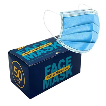 

50pcs Face Mask Disposable 3 Py Mouth Mask FilterNon-wove Breathable Anti- Pollution dust Mondmasker Protective Masks #40
