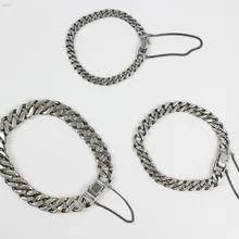 Стиль тайские серебряные ювелирные изделия S925 чистого серебра моды личности сделать старый ретро часы кнопка ручной браслет цепочка