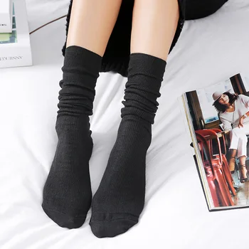 

Pile Sen Department Loose Basic Vertical Retro Socks Thin Section