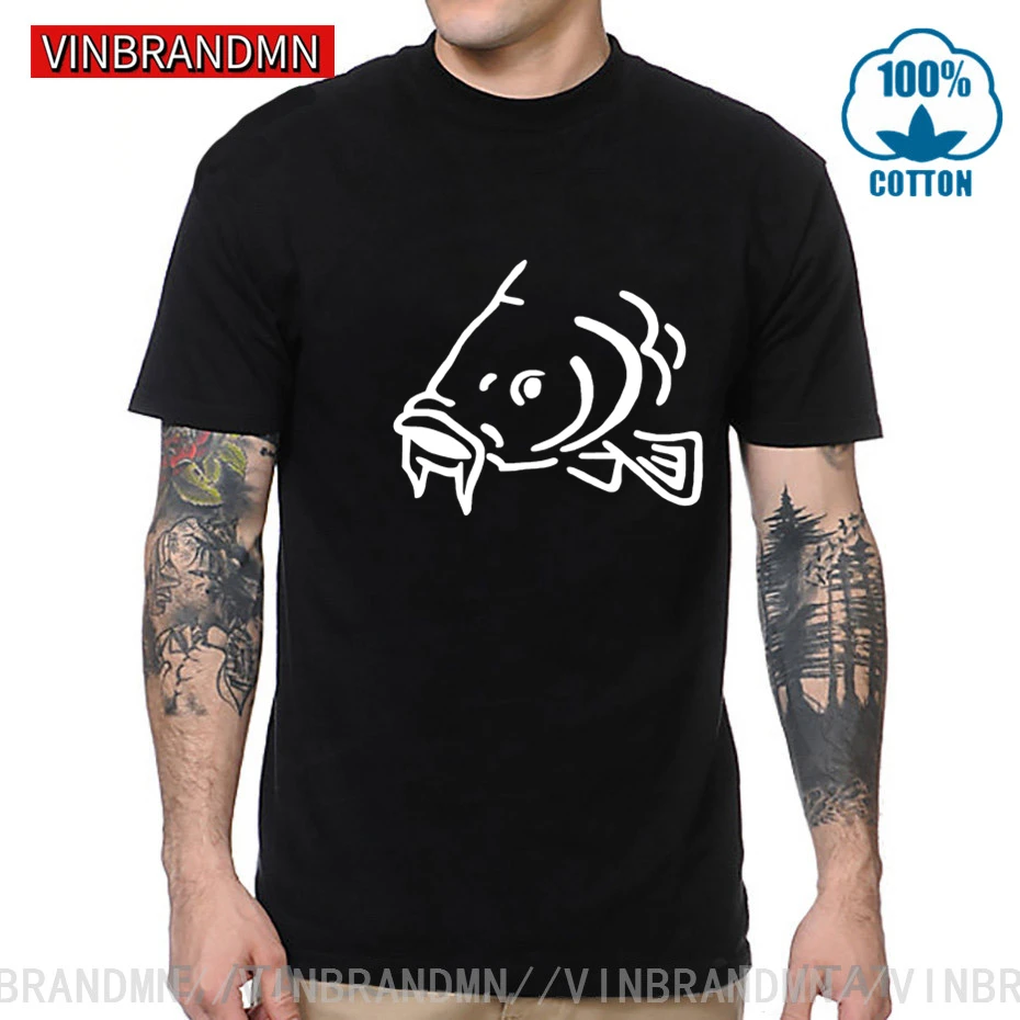 Cool Koi Carp Fish Side Print T Shirt Uomo Divertente Pesca T-Shirt Per Il Tempo Libero Pescatore Sport Streetwear Koi Fish Harajuku Tee Shirts