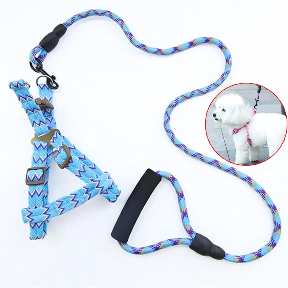 

Dog Harness and Leash Adjustable Safety Pet Harnesses Collar Dog Walking Training Lead Breakaway Outdoor Cat Puppy Traction Rope