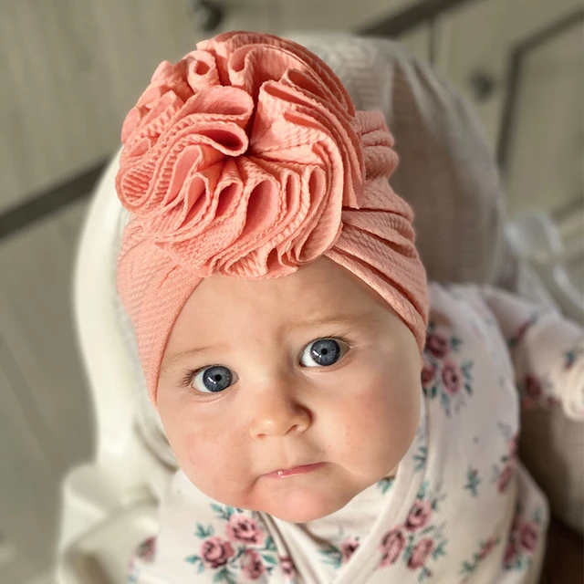 Gorro Turbante Flor Para Bebé Niña Diferentes Colores