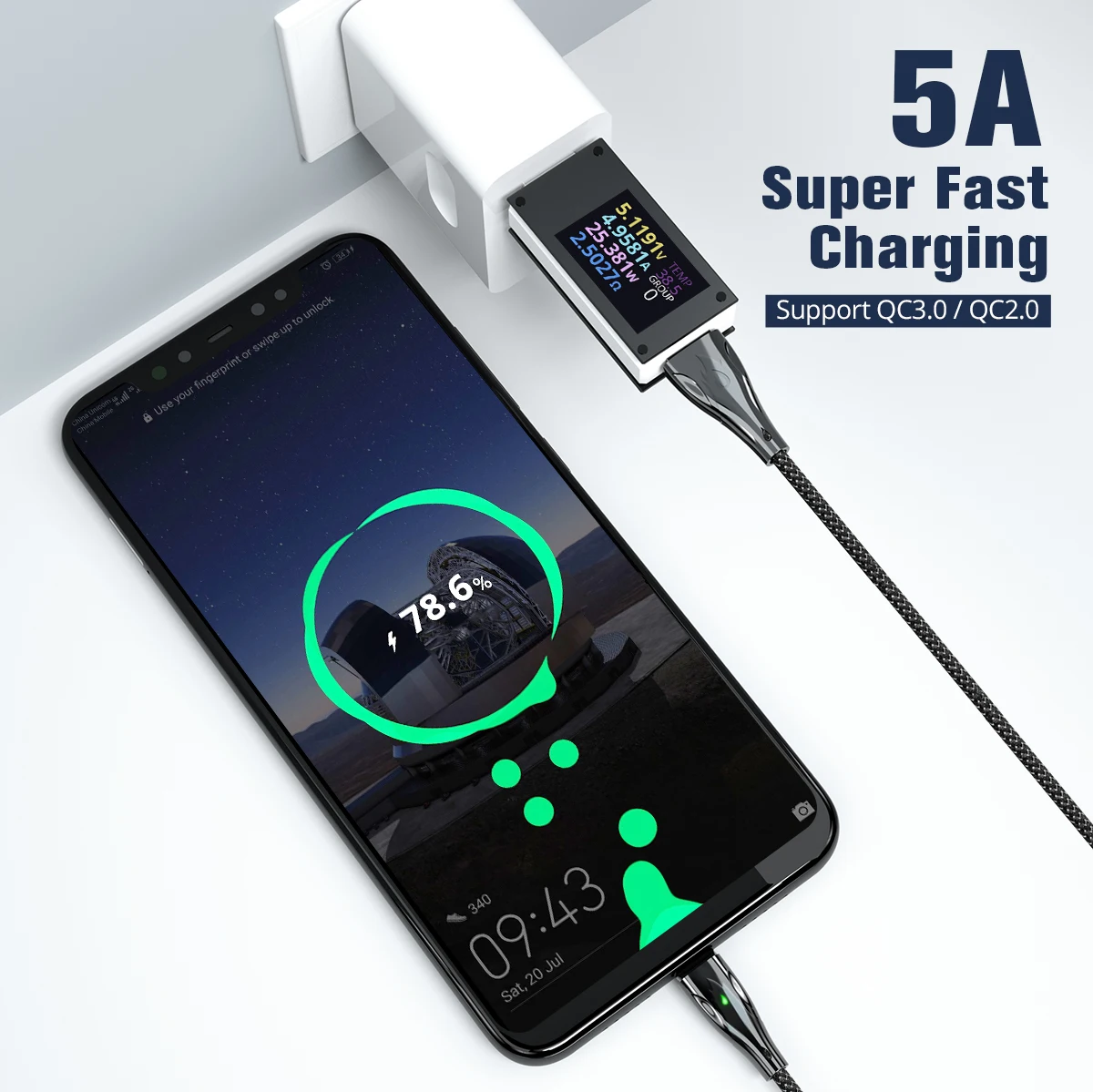 ANMONE Тип C Магнитный кабель Магнит Micro USB телефонный кабель из цинкового сплава, цинковый сплав 5A быстрой зарядки для мобильного телефона шнур