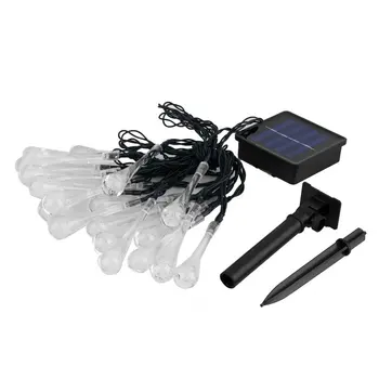 

ICOCO 4.8m 20 LEDs Solar Power Water Drop Fairy String Light for Christmas Party Wedding Festival Home/Outdoor Decor Flash Deal
