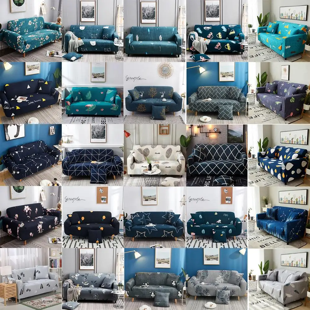 

Elastic Corner Sofa Cover For Living Room 2/3/4 Couch Cover For Sofa Puff Seat Home Decor Armchair Sofa Assemble Sofa Slipcover
