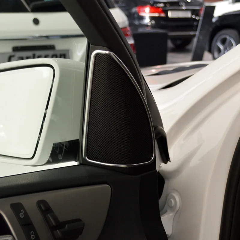 Chrome ABS Althorn Frame Fecoration Cover Stereo Audio Speaker Trim 2pcs For Mercedes Benz GLE W166 320 400 450 500 2015-17 | Автомобили и