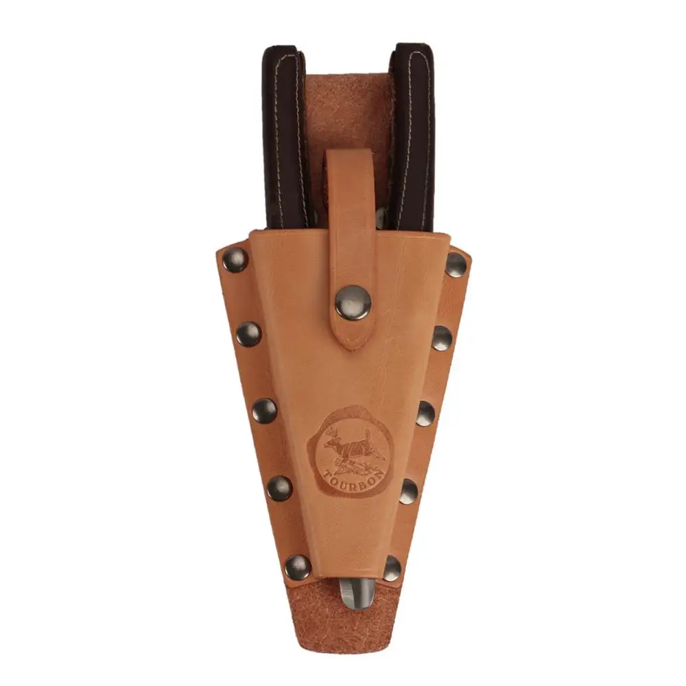 Tourbon Genuine Leather Pincer Pliers Holder Carrier Scissor Cover