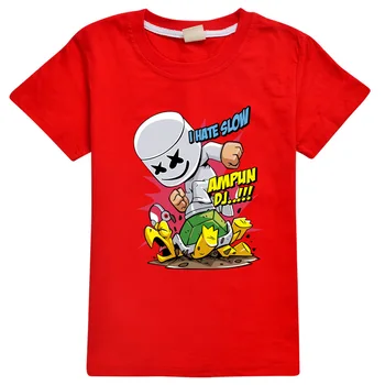 

Minecrafting Anime Clothes For Kids DJ Rock Music Cotton Short Sleeve T-shirt AMPLIN DJ Fumny Boys Shirts Girls Summer Tee Tops