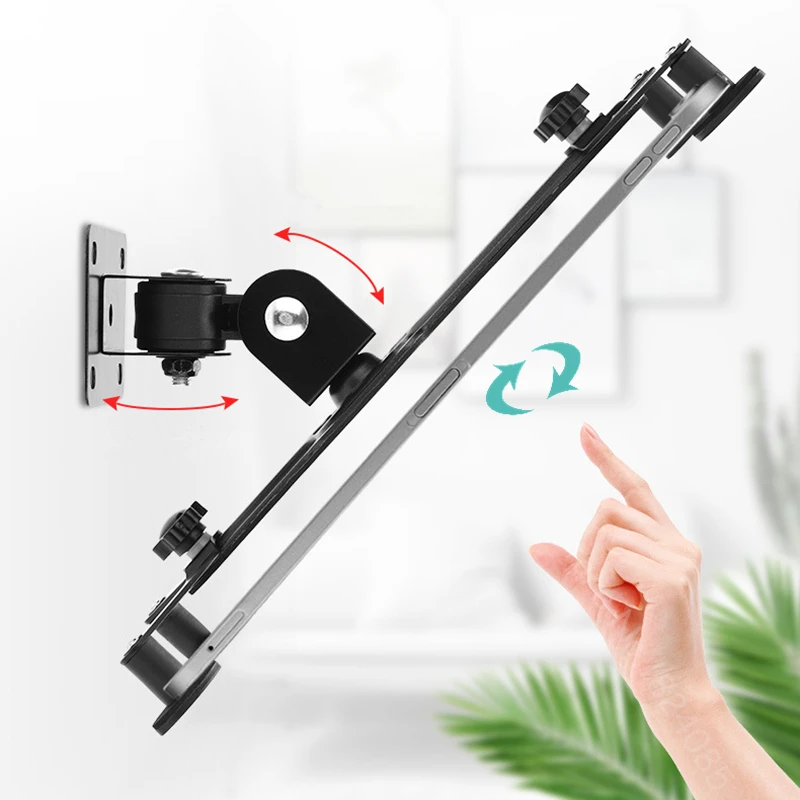 Vendedor Caliente Soporte de pared giratorio de 360 ° para tableta, ángulo de inclinación de 90 °, compatible con tableta PC de 7-13 pulgadas jYQOMENRk3D