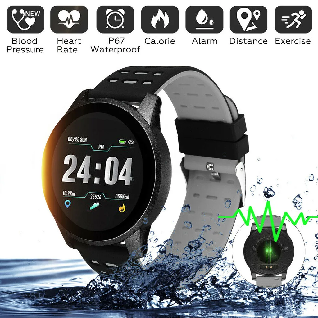  Waterproof Sport Smart Watch Heart Rate Blood Pressure Monitor For iOS Android For Facebook Twitter - 4000121899732
