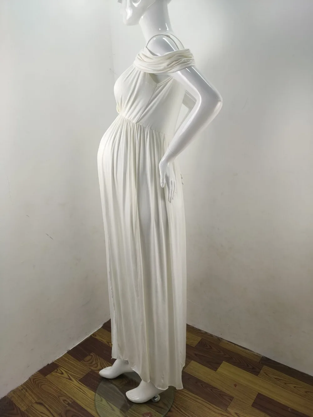 Sexy Maternity Photography Props Long Dress For Pregnant Women Photo Shoot Split Front Pregnancy Dresses Baby Showers Maxi Gown (17)