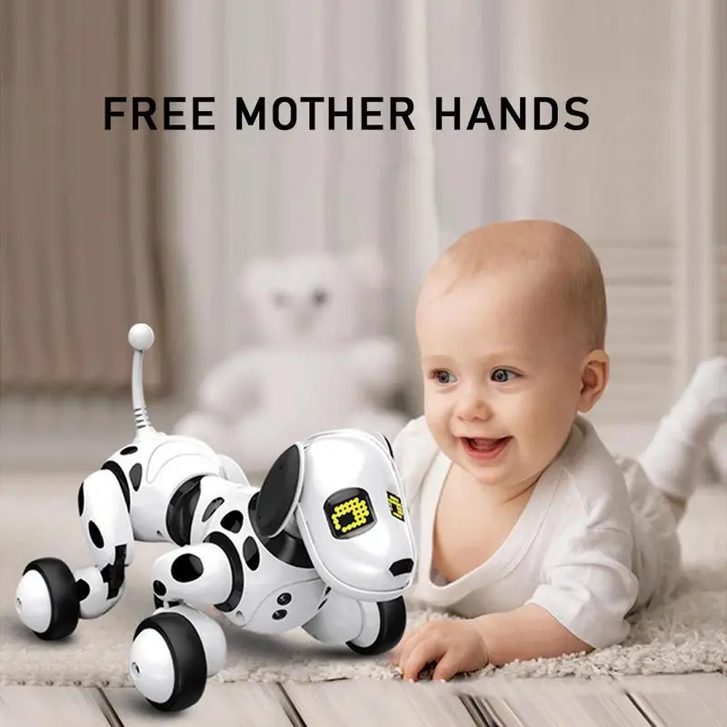 Smart Interactive Electronic Dog Pet Toy Led Wireless Remote Control RC Robot Dog Children Birthday Gift Early Education Toys