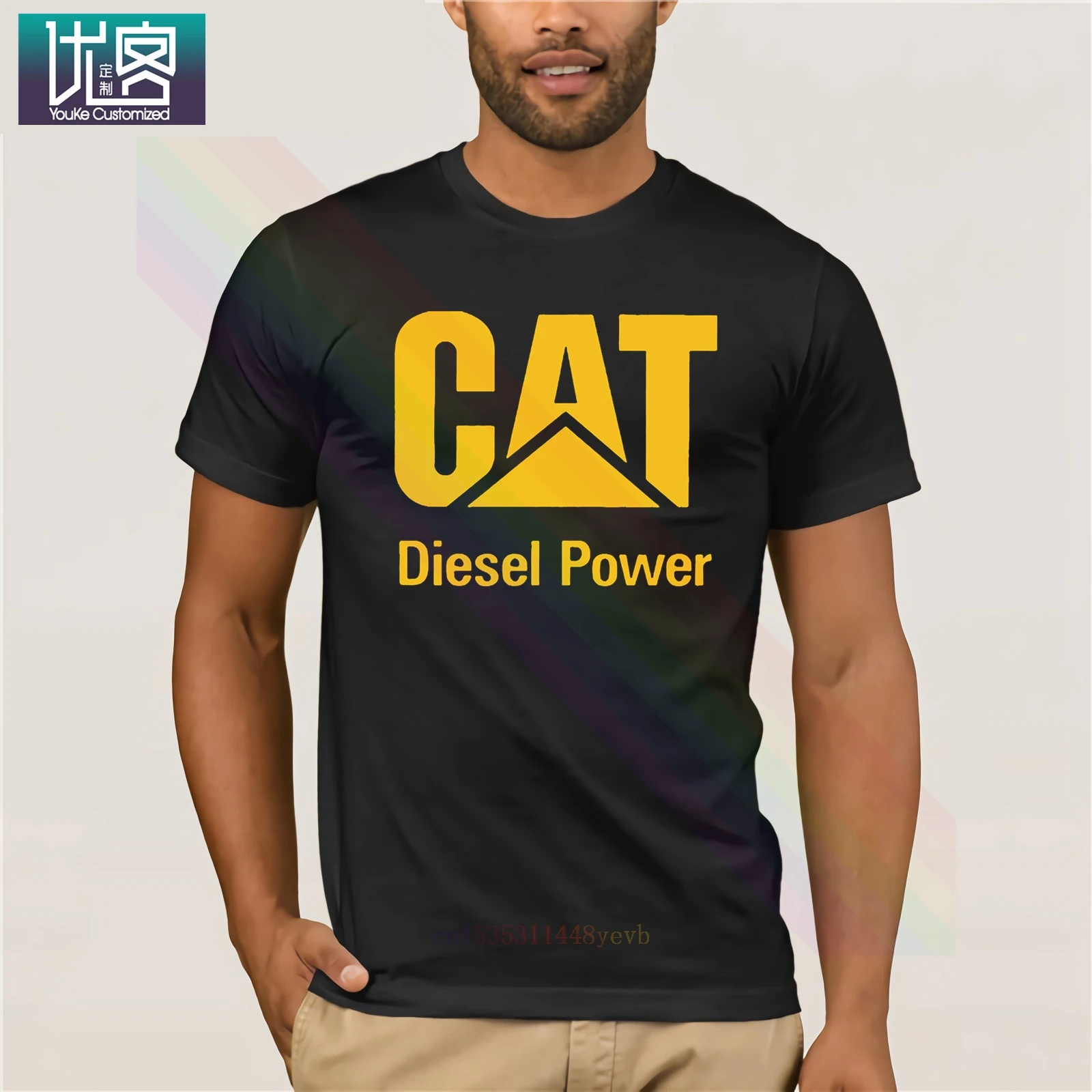 Новая дизайнерская мужская одежда с логотипом vtg cat caterpillar Мужская футболка