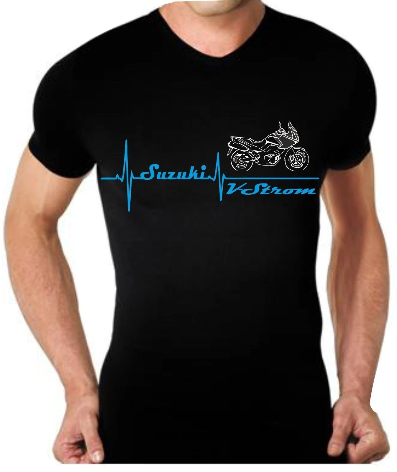 

Maglia Per Moto SUZUKI VSTROM Battito Cuore Men's Stylish T-shirt V-STROM Maglietta