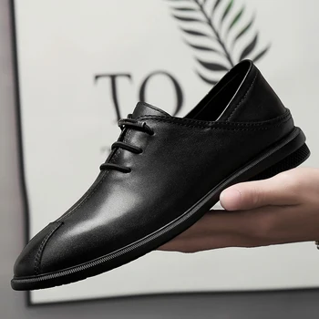 

genuine Leather shoes men Gingham Buckle PClassic Business fashion shoes for male Antiskid Cozy Men loafers Design Superstar