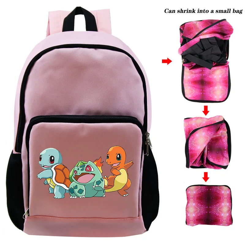 photo colour Большое пространство для мальчиков с героями аниме; рюкзак Pokemon Пикачу принт детская школьная сумка для мальчиков и девочек подросткового возраста школьные ранцы детский рюкзак сумка для книг - Цвет: photo colour