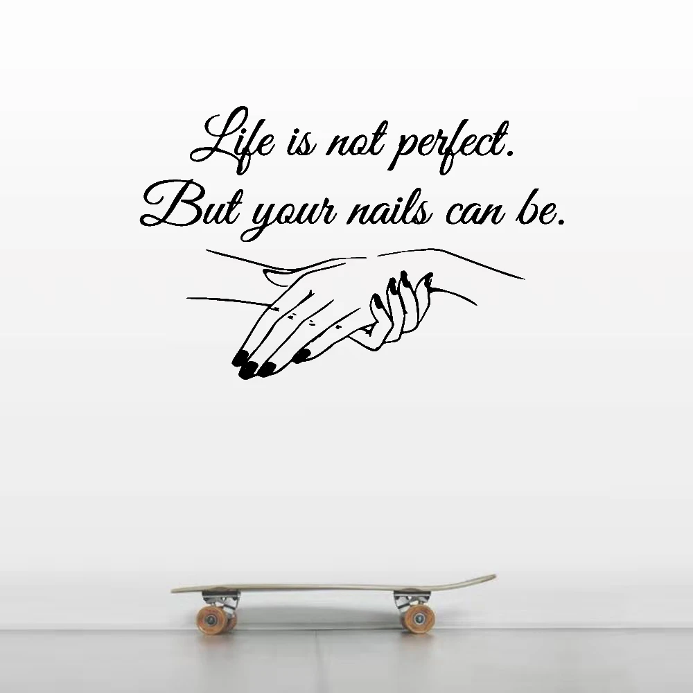 

Exquisite Vinyl Decal Nail Salon Quotes Wall Sticker Art Mural Beauty Salon Decoration decals for women girls bedroom decor