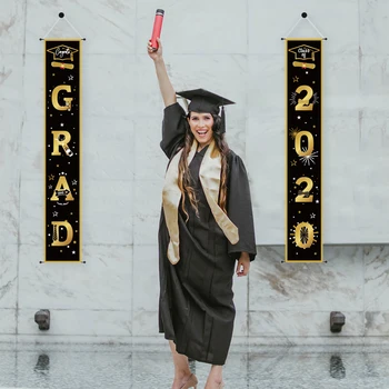 

Windows Party Supplies Hanging Flags Banners 2020 Congrats Grad Graduation Decorations Letter Background Door Couplet Home Mall