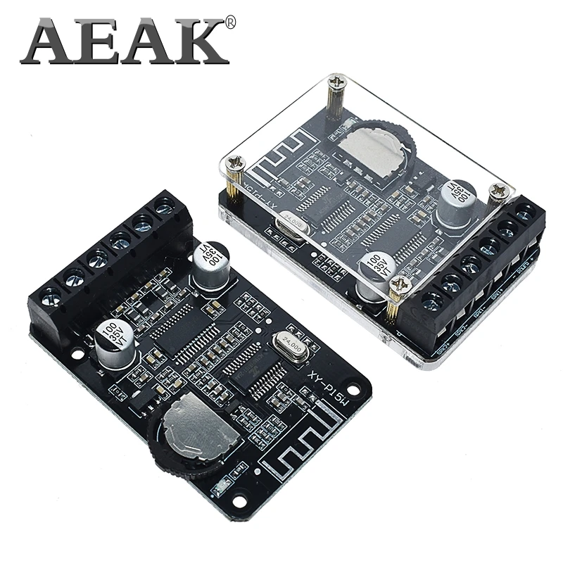 AEAK стерео усилитель мощности Bluetooth двухканальная плата 12 в 24 10 Вт 15 20 модуль bluetooth