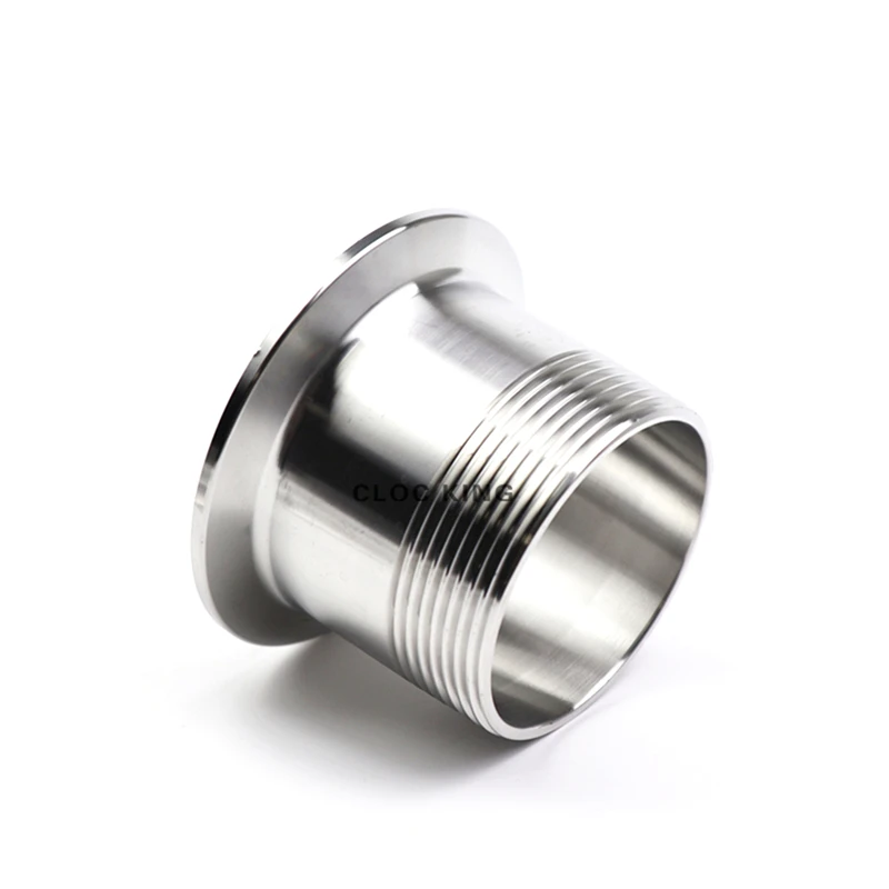 1pcs 1/8" 1/4" 3/8" 1/2" 3/4" 1" BSPT Male x 1.5" 2" Tri Clamp Thread Ferrule Coupler SS304/316L Stainless Sanitary for Pipe Fitting,Water Pipe Fitting,Hose Pipe Fitting,Tee Adapter