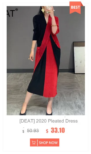 [DEAT] 2020 New Summer Fashion Pleated Dress Women Hit Color Print Csaul Sleeveless Loose Over Size Elegant Round Collar TX069