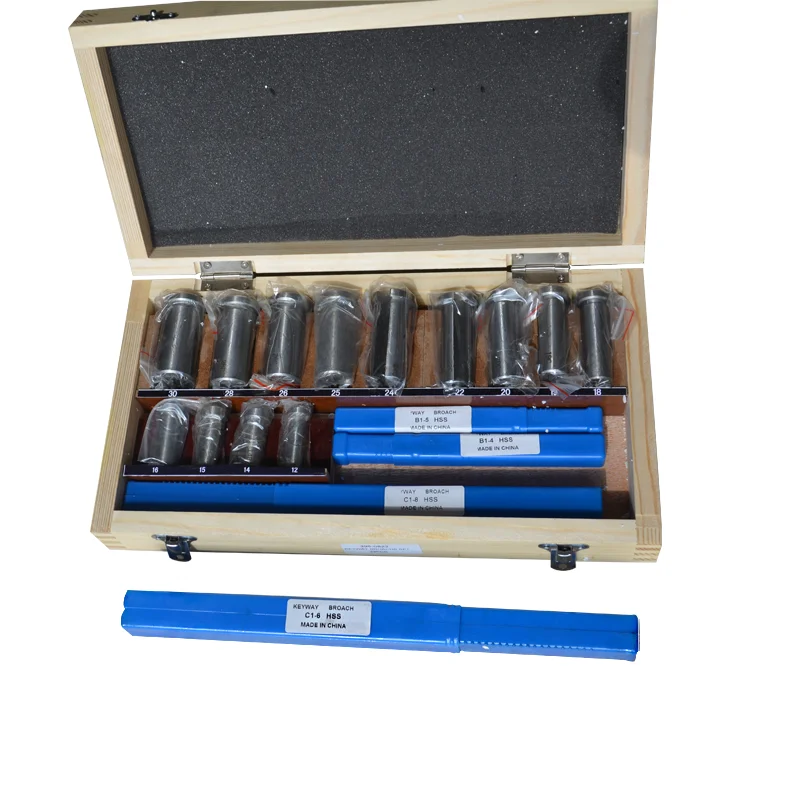 

22pcs Hss Groove Keyway Broaches Set Bushing Shim Set Metric System 12-30 HSS Keyway Tool Knife for CNC Machine