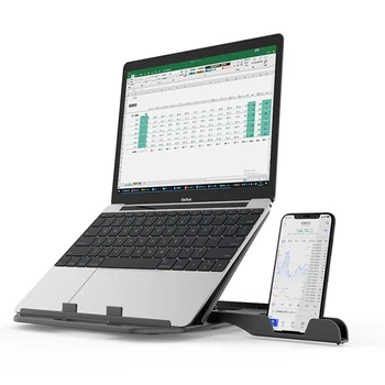 

Height Adjustment Laptop Folding Stand For Macbook Lenovo 360 Degree Rotating Bottom Notebook Cooling Pad Bracket Phone Stand
