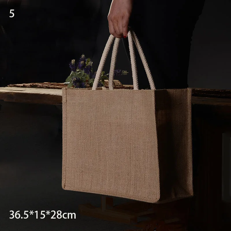 Льняная сумка, сумка, индивидуальная, Экологически чистая, переработанная сумка, Специальный подарочный пакет, принт логотипа, значок, узор, DIY, свадебные сумочки - Цвет: 5
