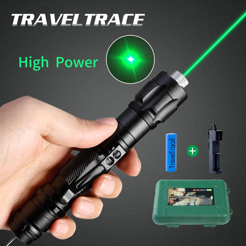 Ponteiro laser de alta potência 303 recarregável queima poderosa luz verde feixe visível forte vista caneta gato tocha azul laserpointer