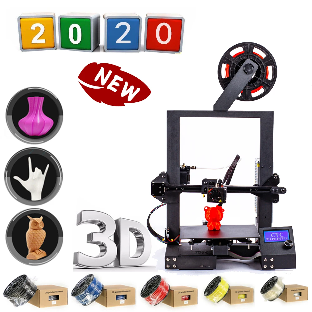 3D принтер CTC A13 220X220X250mm 1 75mm PLA DC 24V Новая версия в наличии Великобритании impresora |
